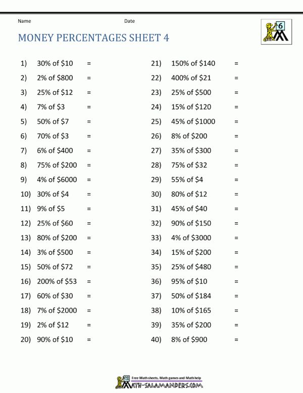 7th Grade Percent Worksheet: Boost Your Math Skills!