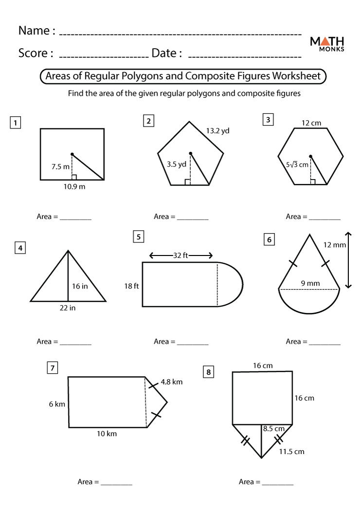 Mastering Composite Figure Areas: Worksheet Tips and Tricks