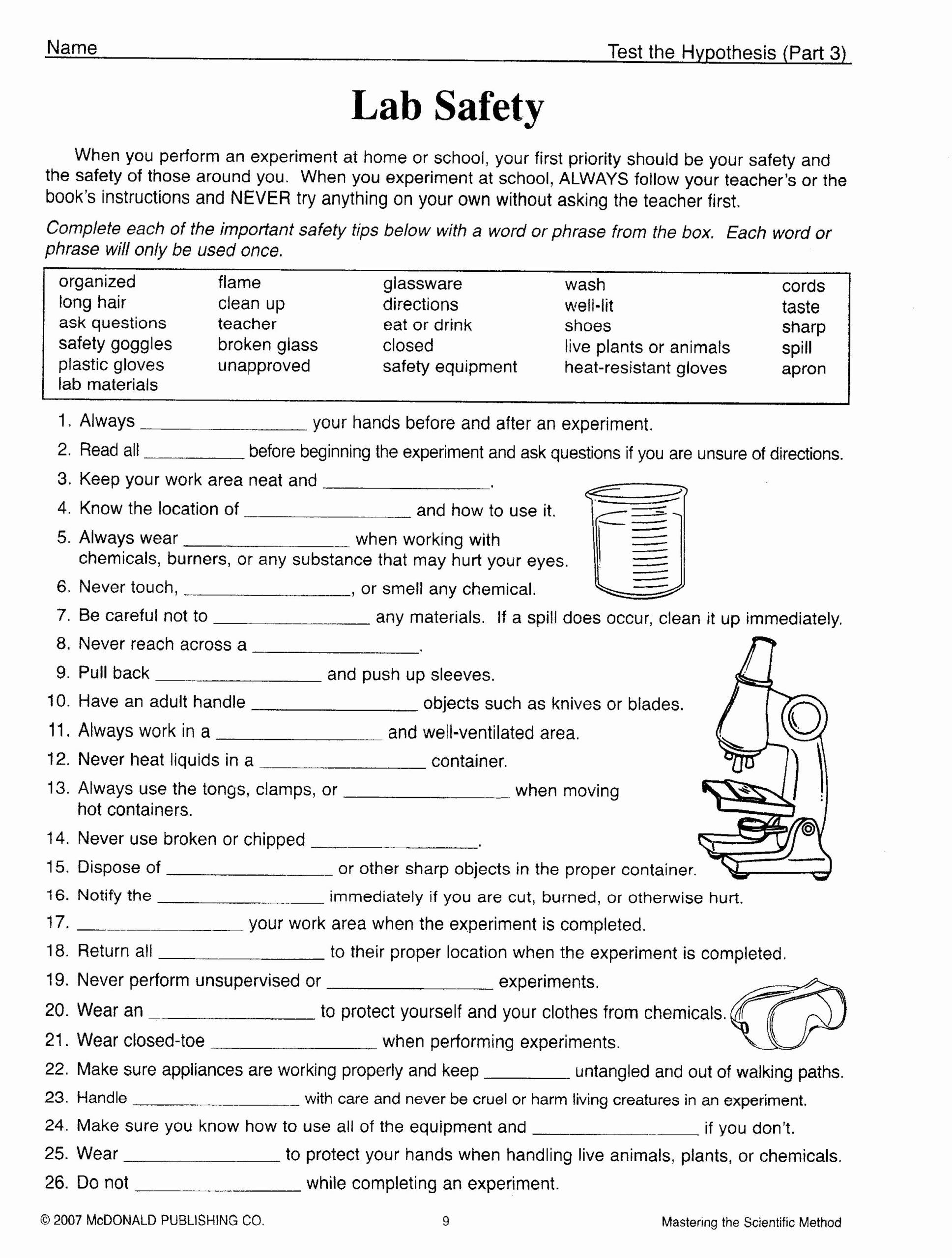 8 9Th Grade Science Practice Test Worksheet Physical Science