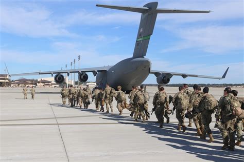 82Nd Airborne Division Paratroopers That Deployed To The Middle East To