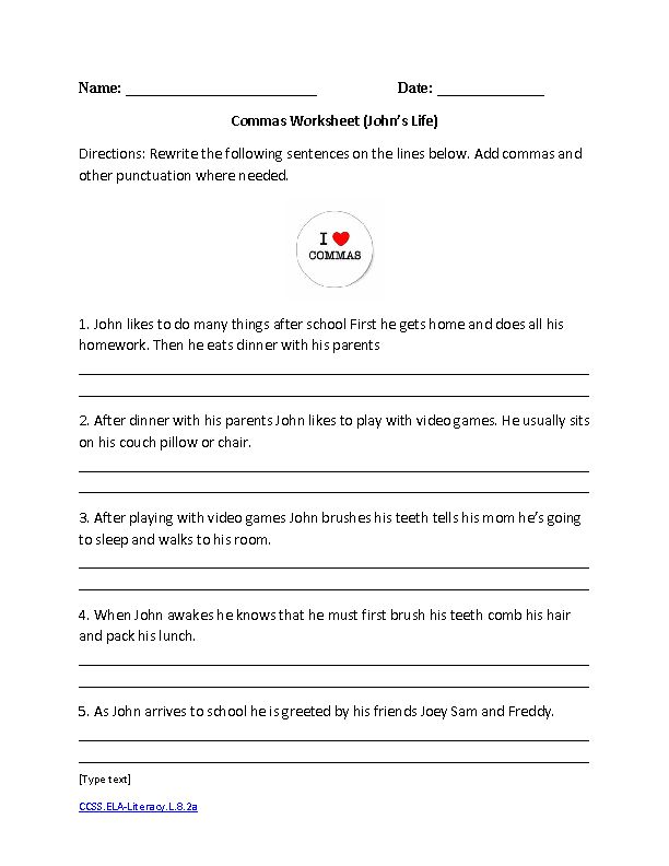 8th Grade ELA Worksheets for Fun Learning