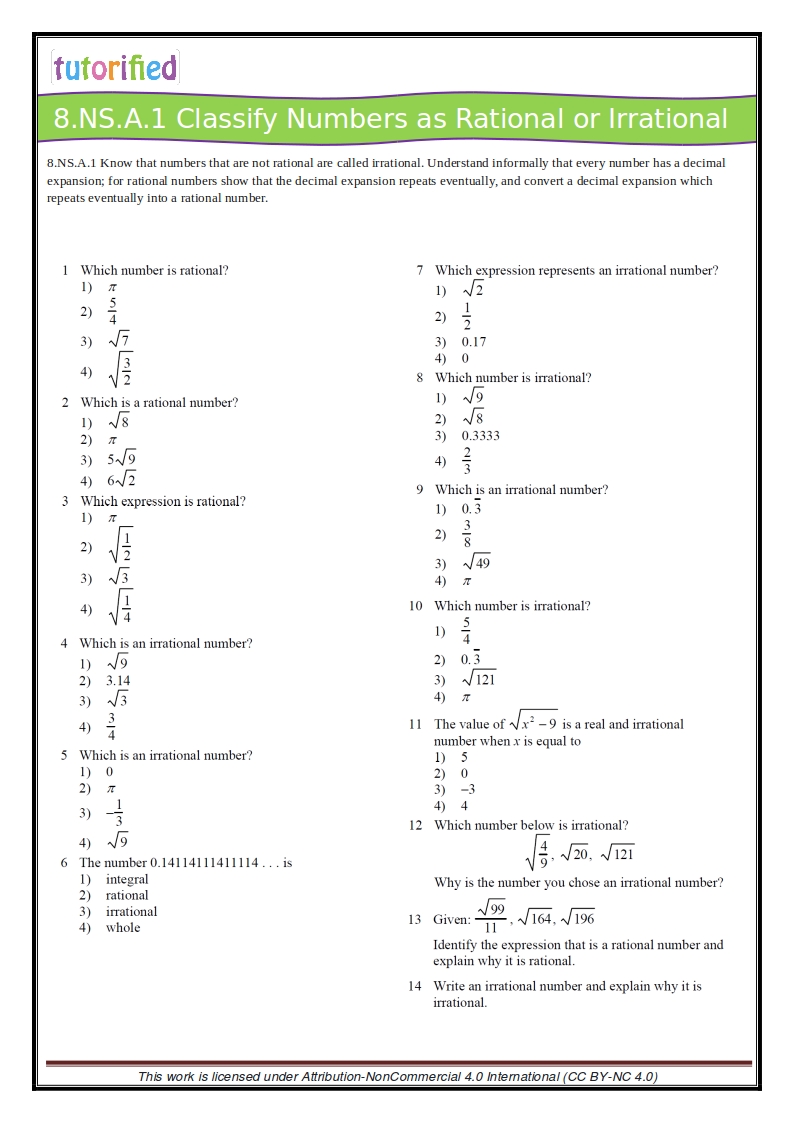 8Th Grade Math Worksheets Printable With Answers Math Worksheets 8Th