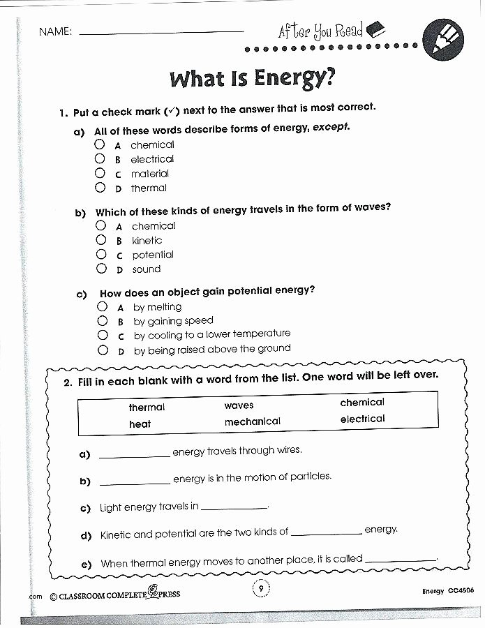 8Th Grade Science Worksheets Atoms Scienceworksheets Net