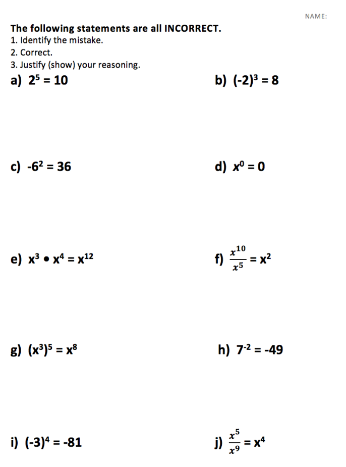 8Th Grade Unit 6 Exponents Part 1 Exponent Properties Exponents