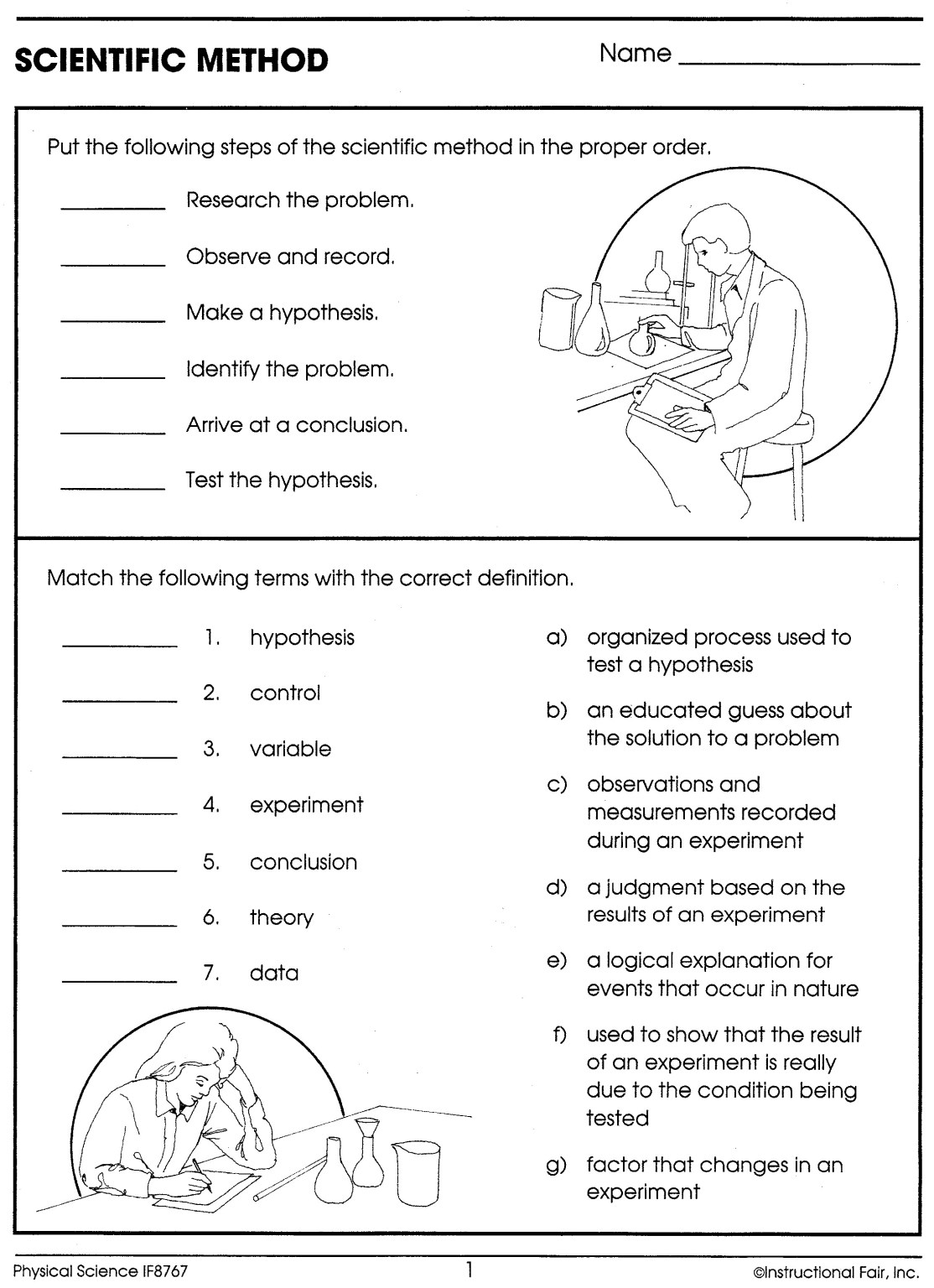 9Th Grade Scientific Method Worksheet High School Worksheet Resume