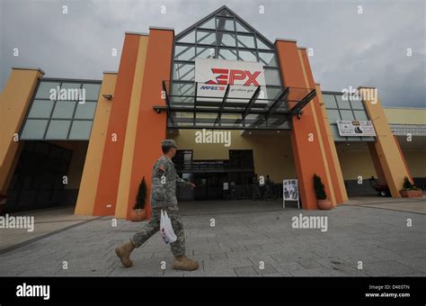 A G I Walks Past The Px Of Us Army Training Area Grafenwoehr Germany