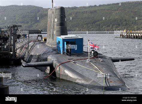 A Vanguard Class Nuclear Missile Armed Submarine In Hm Naval Base Clyde Fastlane Argyll Amp Bute