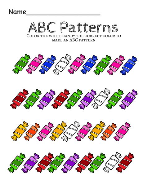 Abc Pattern Worksheets