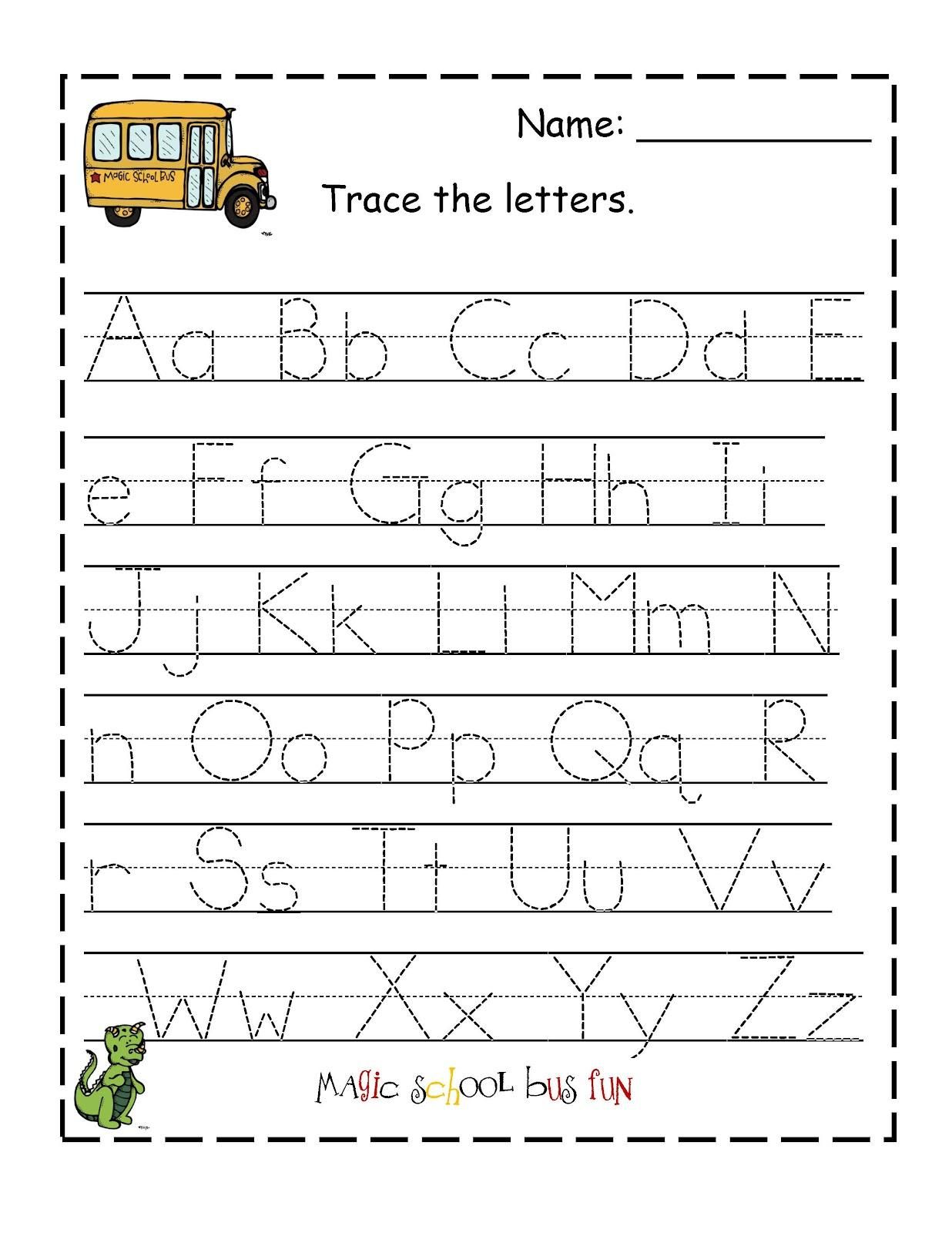 Abc Tracing Practice Printables Preschool