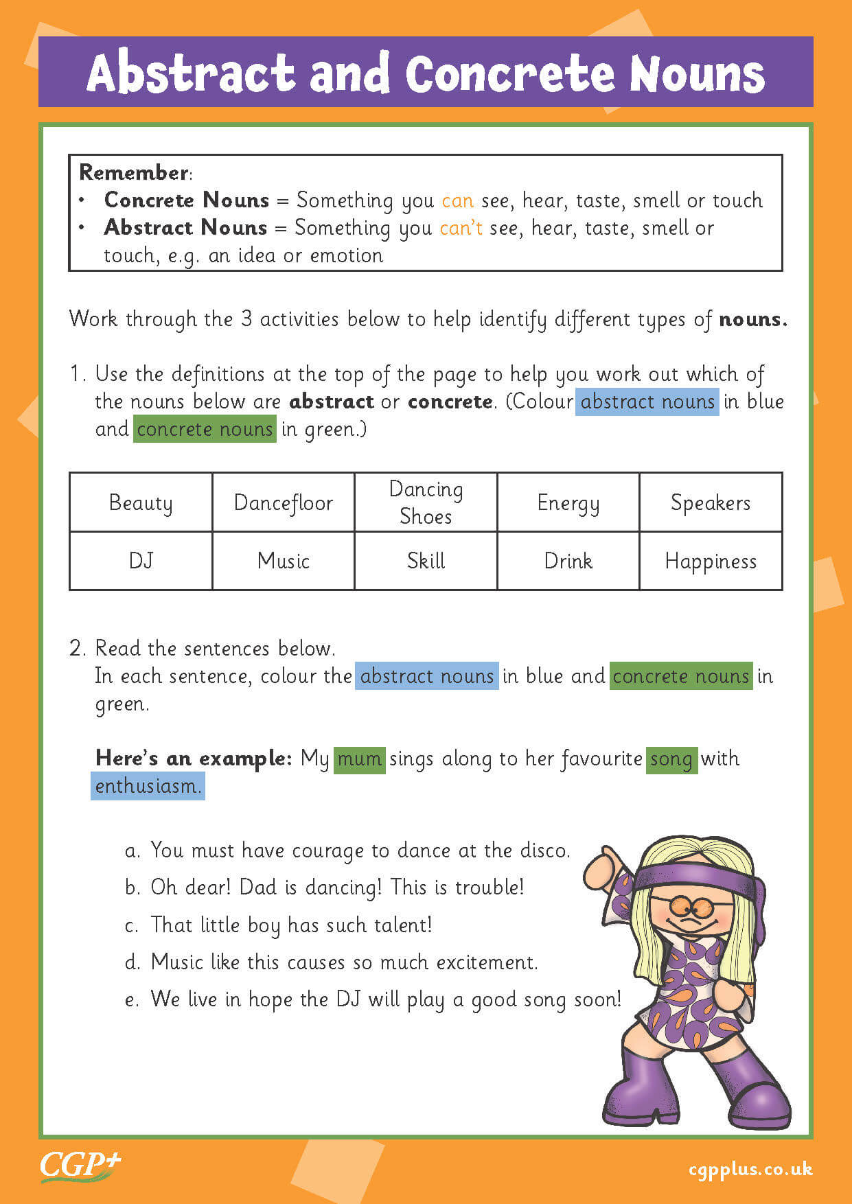 Abstract And Concrete Nouns Worksheet By 4 The Love Of Teaching 3Rd