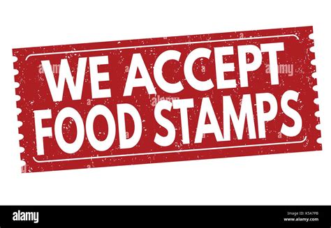 Accept Food Stamps Stock Vector Images Alamy