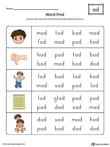 Ad Word Family Worksheets Cvc Words Artofit