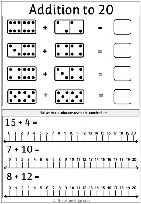 Add Within 20 Worksheets Free