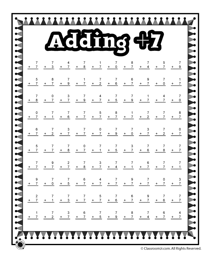 Adding 6 Math Worksheet Woo Jr Kids Activities