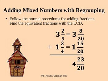 Adding And Subtracting Mixed Numbers Borrowing Regrouping Powerpoint