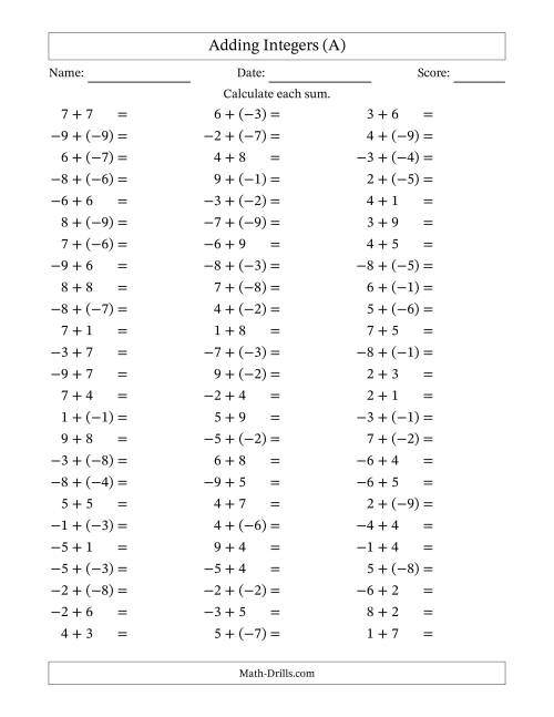 Adding Negative Numbers Worksheet: Quick Guide for Parents