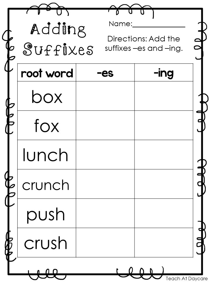 Adding Suffix Ing Free Phonics Printable Worksheets