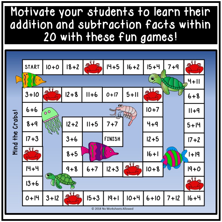 Addition And Subtraction Game The Measured Mom