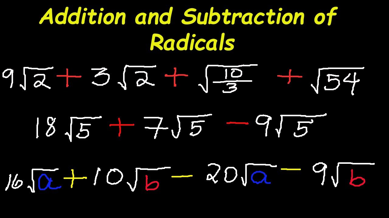 Addition And Subtraction Of Radicals Ppt