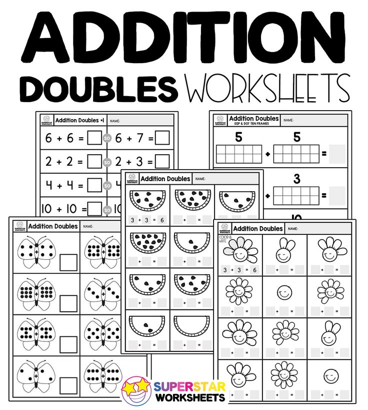 Addition Doubles Fact Worksheets Free Addition Doubles Worksheets For