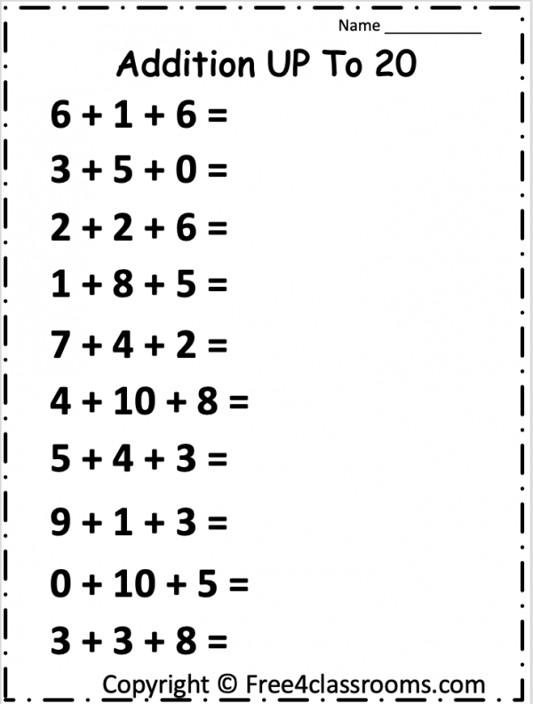 Addition With 10 Frames Up To 20 Math Worksheet Twisty Noodle Worksheets Library