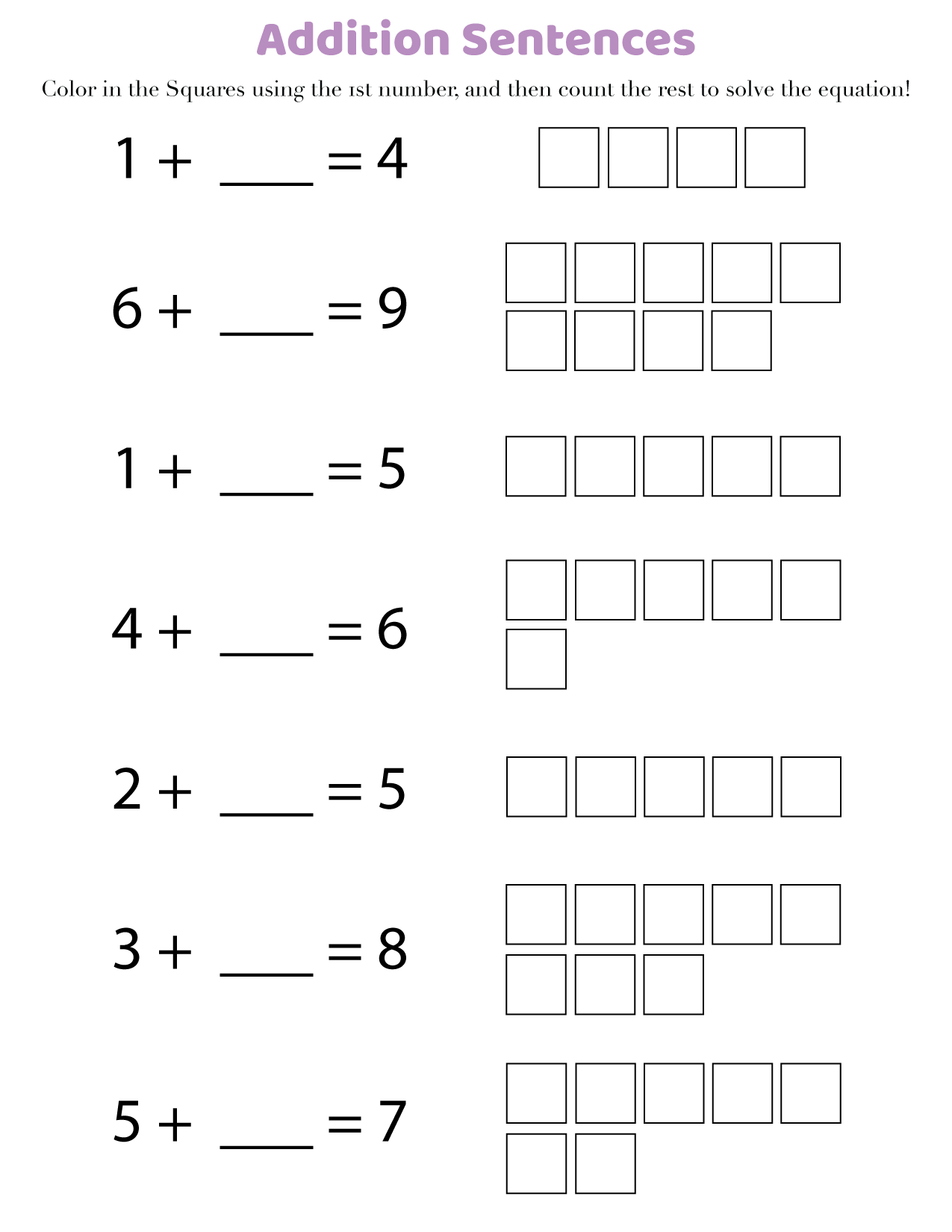 Addition Worksheets Pdf Grade 1