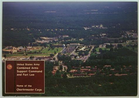 Aerial View Fort Lee Virginia Army Continental Size Postcard Fort Lee Virginia Aerial View