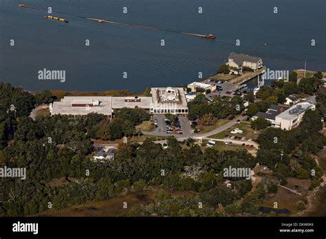 Aerial View Of Fort Johnson Now The Noaa Hollings Marine Laboratory In Charleston Sc Stock