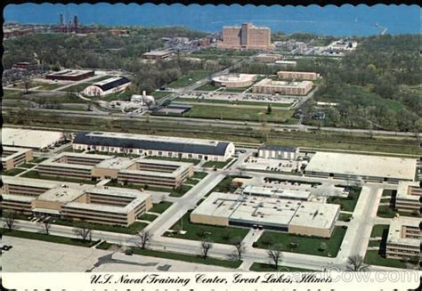 Aerial View Of U S Naval Training Center Naval Great Lakes Naval