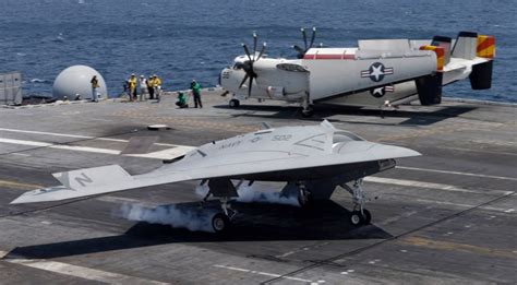 After Two Historic Carrier Landings Navy S X 47B Drone Scrubs A Third