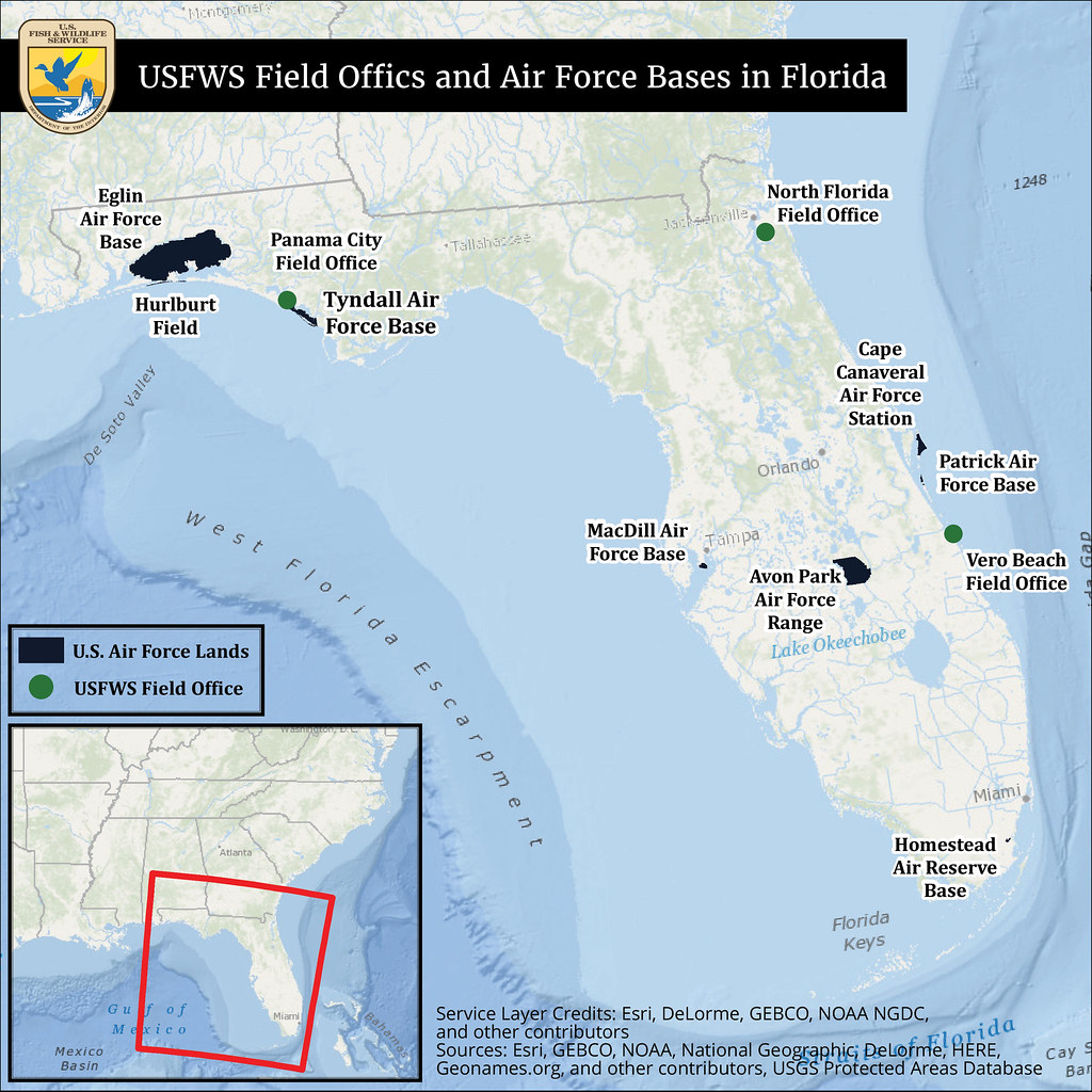 Air Force Bases In Florida Map Map