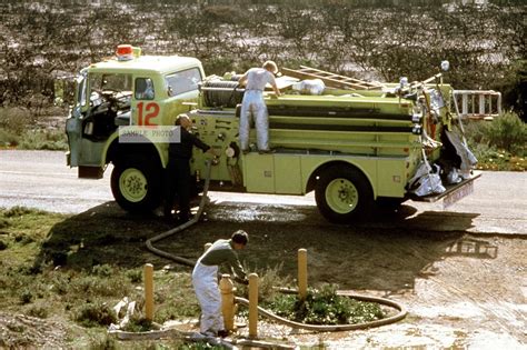 Air Force Firemen Refuel Their Engine During Aircraft Crash Fire Training The Exercise Is Part