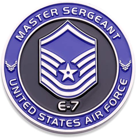 Air Force Master Sergeant E7 Challenge Coin United States Air Force Master Sergeant Rank