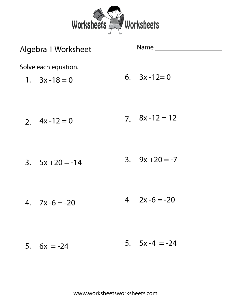 Algebra 1 Practice: Fun and Effective Worksheets