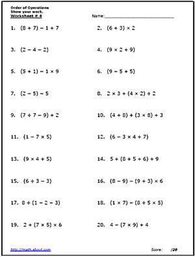 5 Algebra Order of Operations Tips