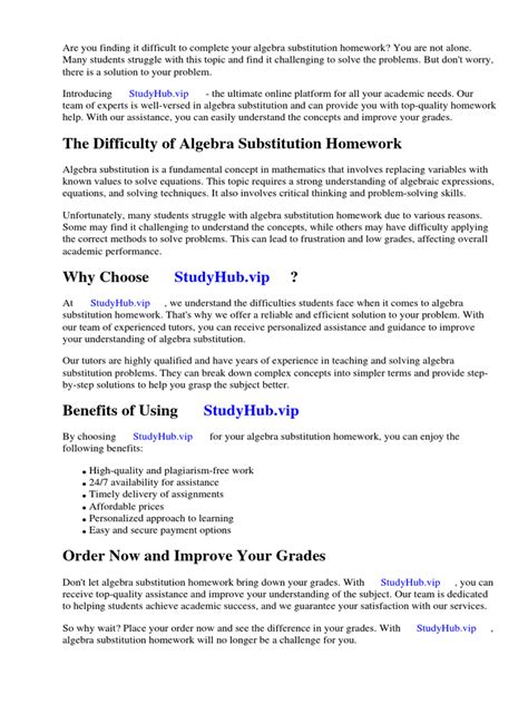 Algebra Substitution Homework Tes Pdf Algebra Equations