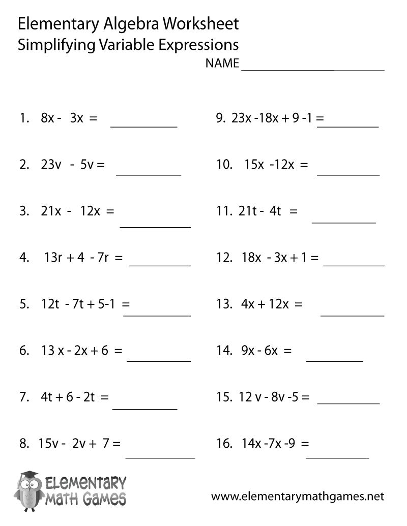 Unlock Algebra Success with Free Worksheets