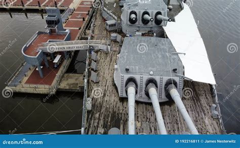 All 3 16 Gun Turrets Firing Battleship New Jersey