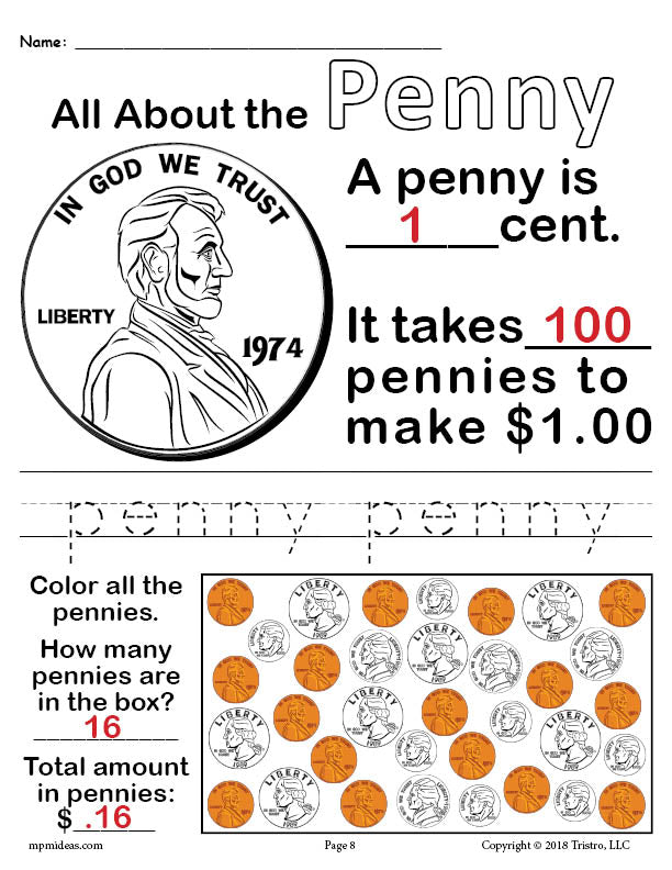 All About Coins 4 Free Printable Money Worksheets Supplyme