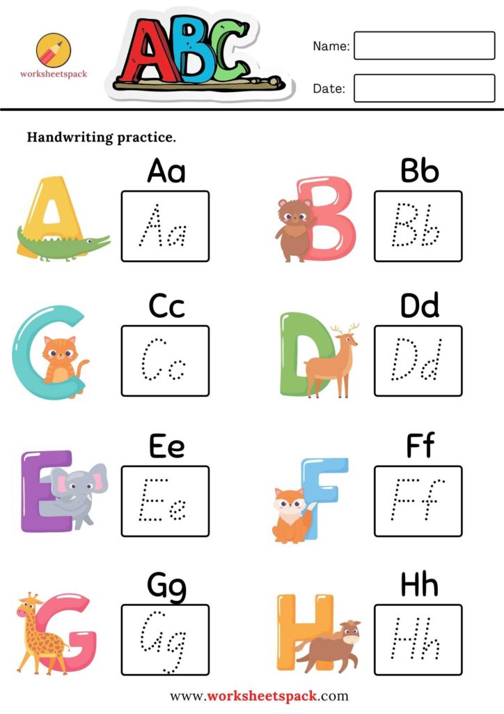 Alphabet Handwriting Worksheets A To Z Pdf Worksheetspack