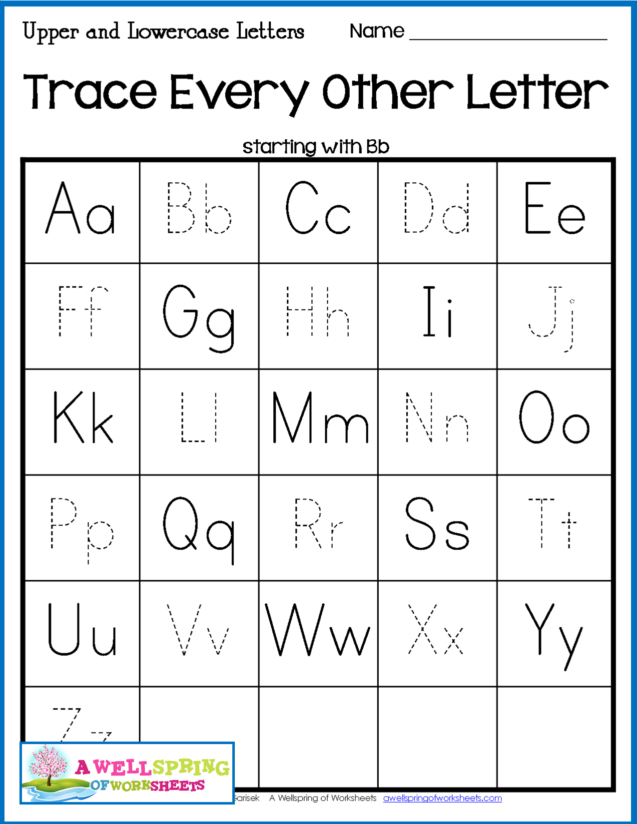 Alphabet Tracing Worksheets Uppercase Lowercase Letters Alphabet