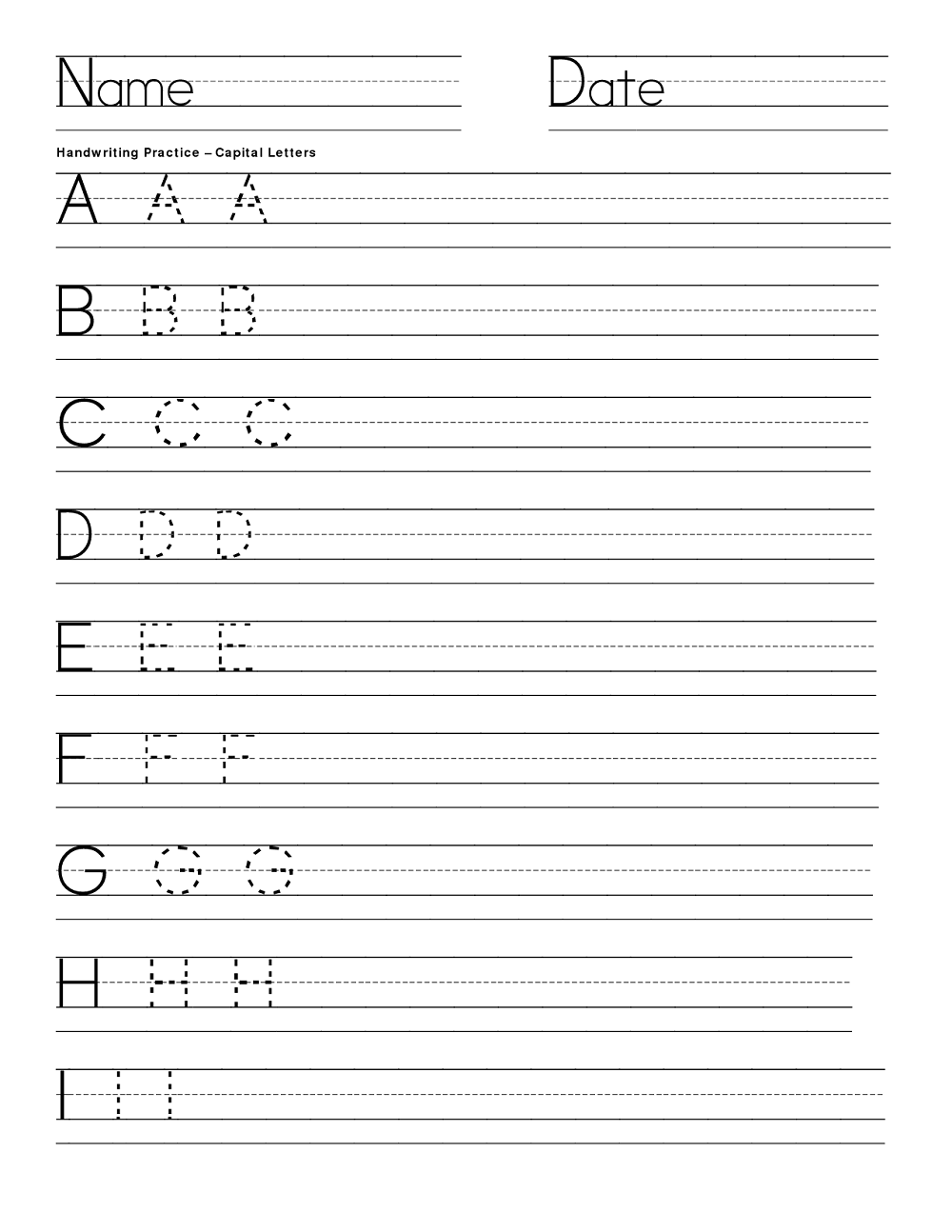 Alphabet Writing Practice Worksheets Pdf