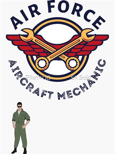 Amp Quot Air Force Mechanic Amp Quot Sticker For Sale By Pilot408 Redbubble