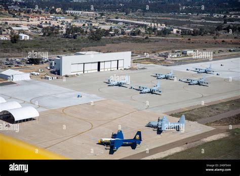 An Aerial View Of The Flight Line On Marine Corps Air Station Miramar