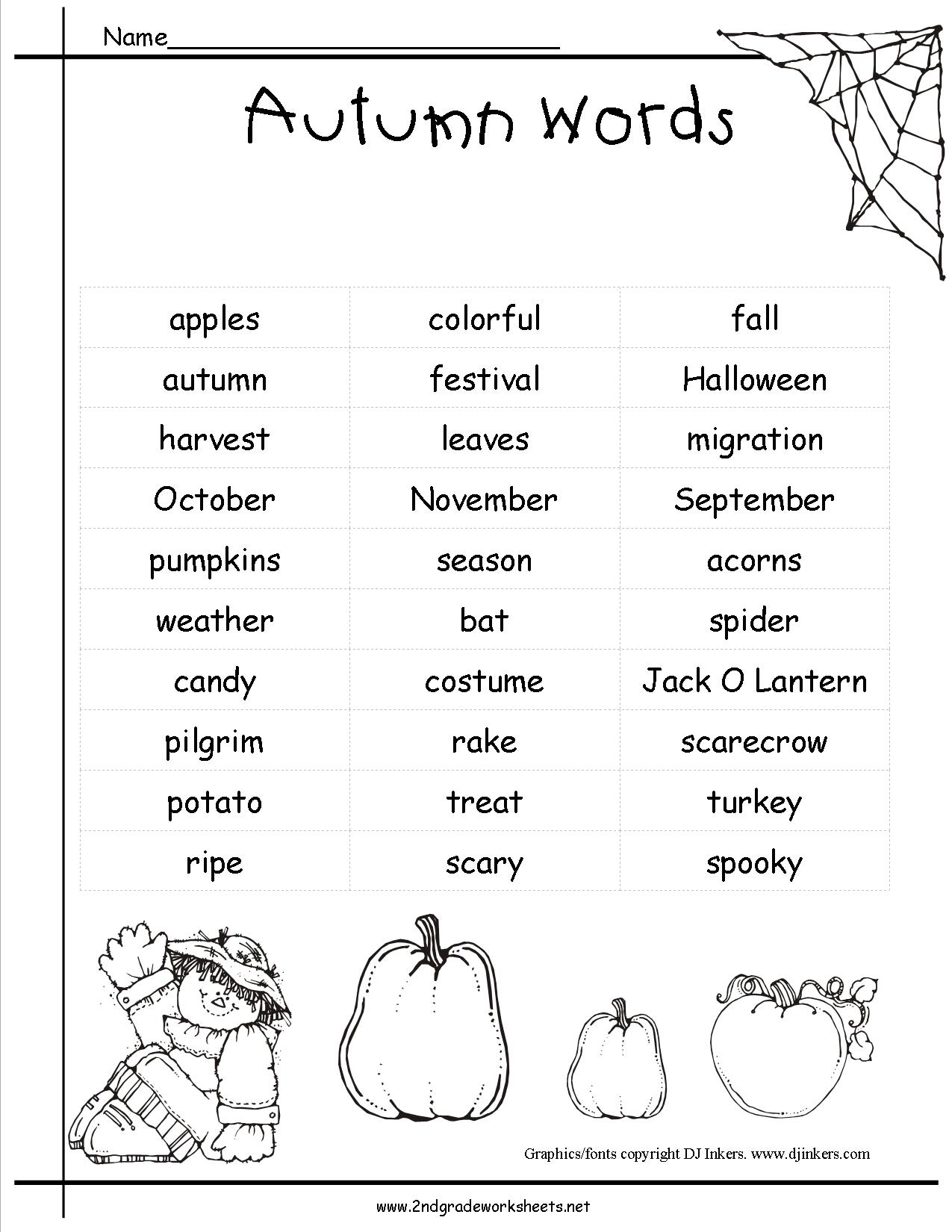 An Autumn Holiday Worksheet For 2Nd Grade Jumpstart Social