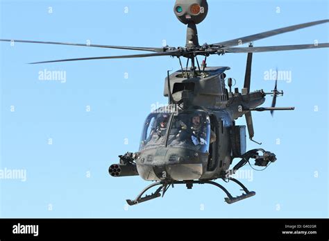 An Oh 58 Kiowa Takes Off Over Afghanistan Stock Photo Alamy