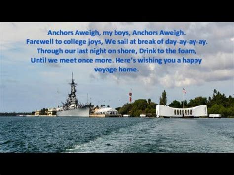 Anchors Aweigh Song And Marines Hymn Sung By United States Naval Academy With Lyrics United