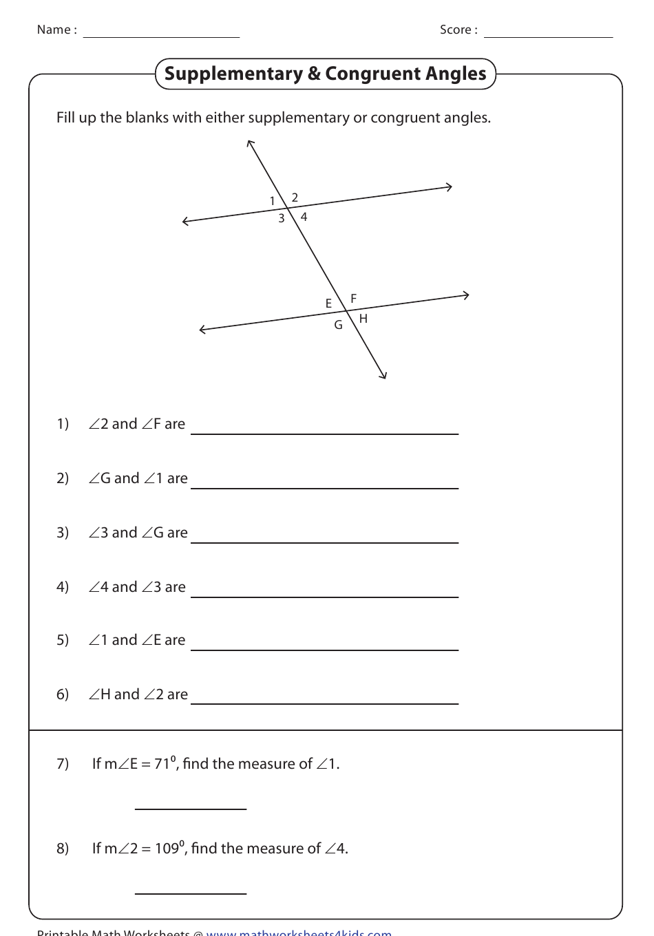 Angle Measure Worksheet Answer Key Angleworksheets Com