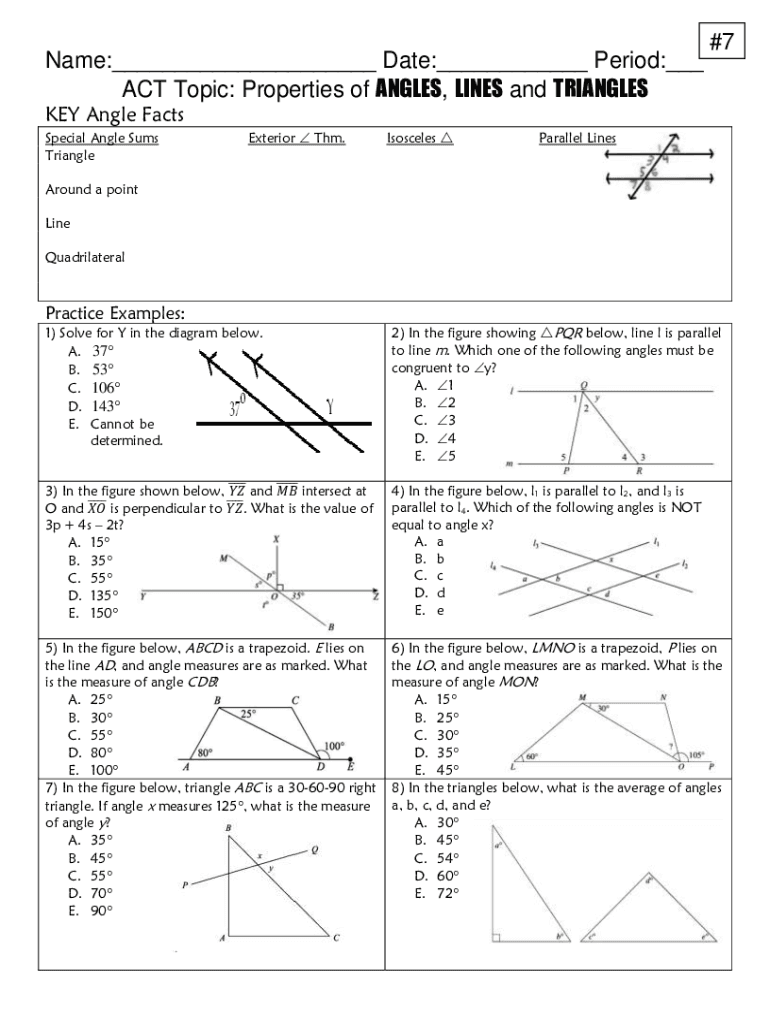 Angle Proof Worksheet 1 Answer Key Angleworksheets Com