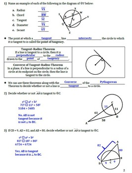 Angles And Segments In Circles Worksheet